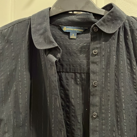 Brooks Brothers blouse with shimmer and ruffles - Picture 2 of 3